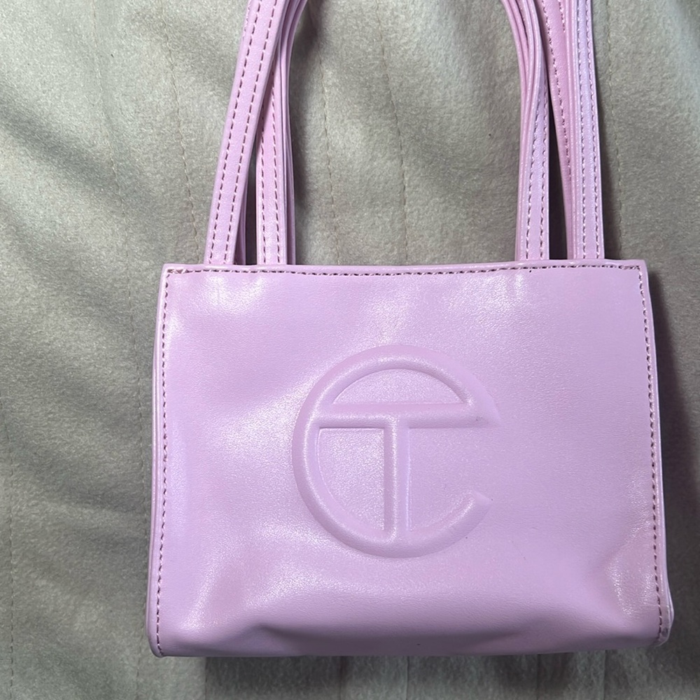 Bubblegum Telfar small shopping bag